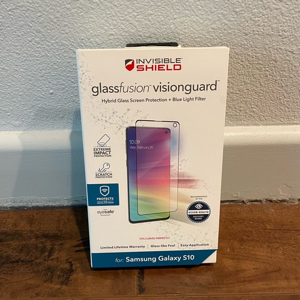 ZAGG Invisible Shield glassfusion visionguard screen protector for Galaxy S10